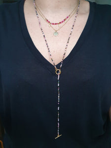 Collier Bella Agate Rose